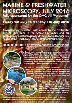 2016 Yorkshire Moors Micoscopy Weekend poster