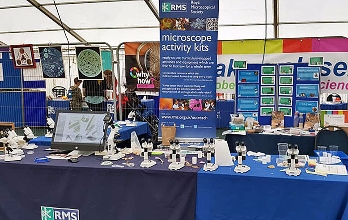 Royal Microscopical Society stand