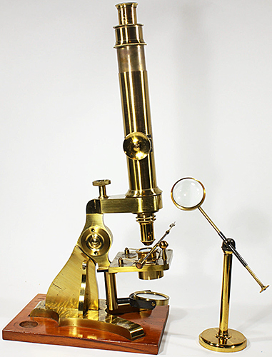 Watson & Son brass microscope