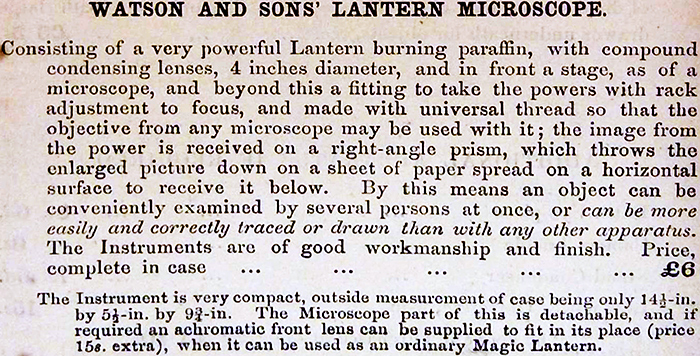 1884 Lantern description