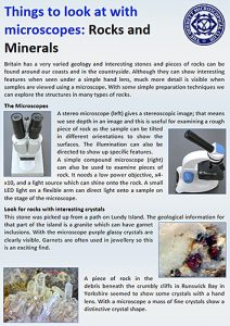 Rocks and Minerals leaflet