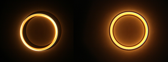 Left: Before alignment Right: After alignment