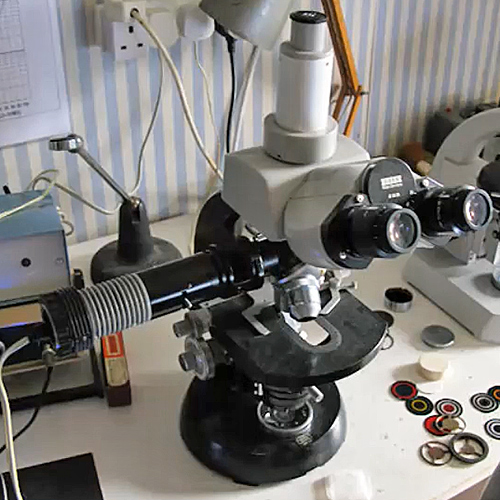 Zeiss GFL microscope with reflected-light attachment