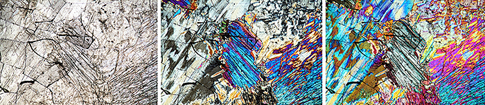 Thin section of sillimanite