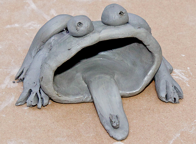 Clay frog