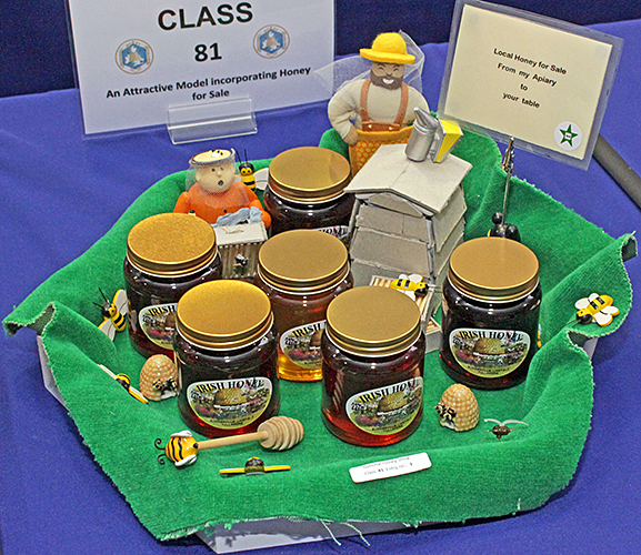 Honey for sale display