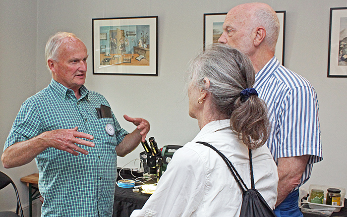 Mark Berry with visitors