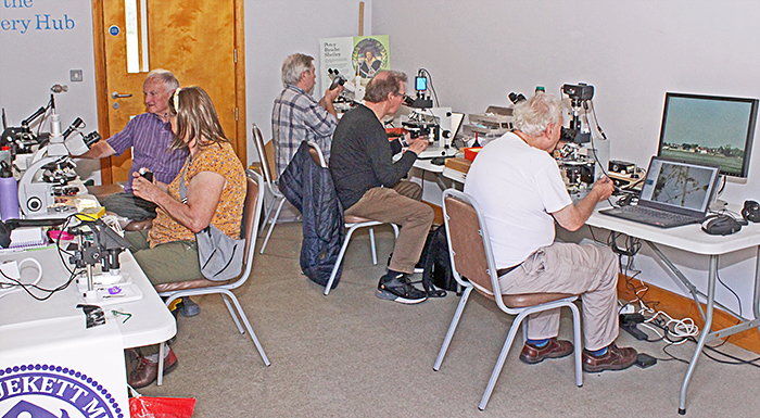 Quekett members in the Discovery Centre