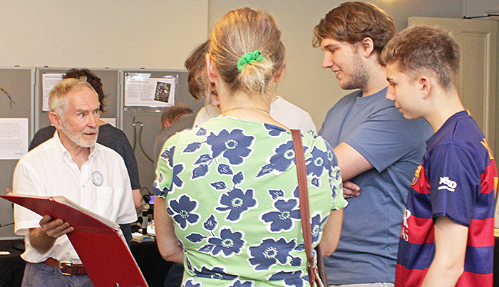 Terry Hope with visitors