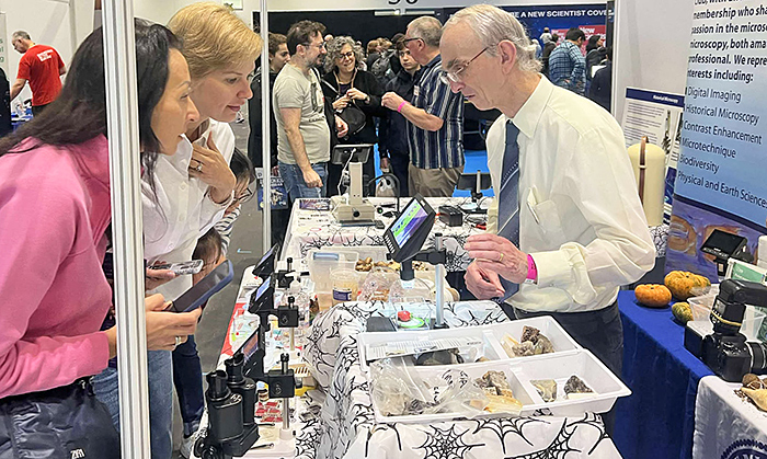 Alan Wood with visitors