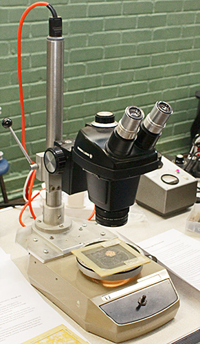 Bausch & Lomb stereo on Vickers base