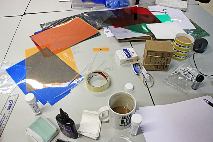 Coloured films and other materials