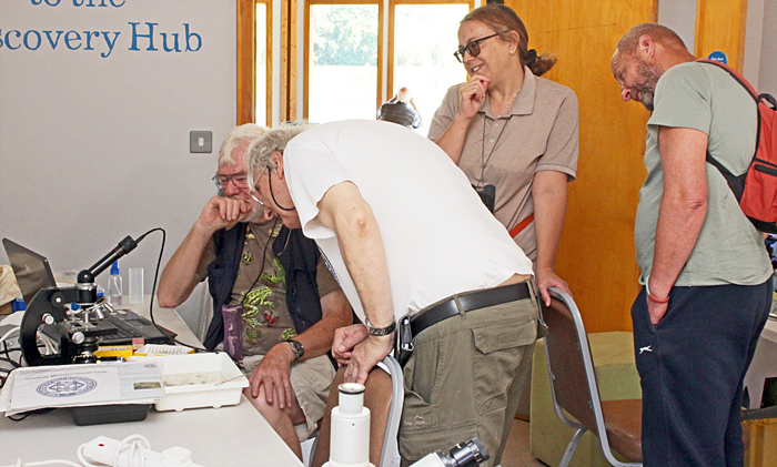 Neil Henry and Graham Matthews with visitors
