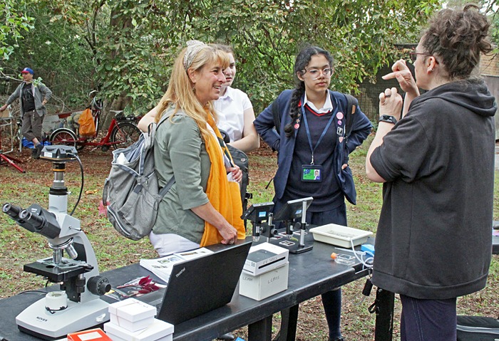 Lisa Ashby with visitors