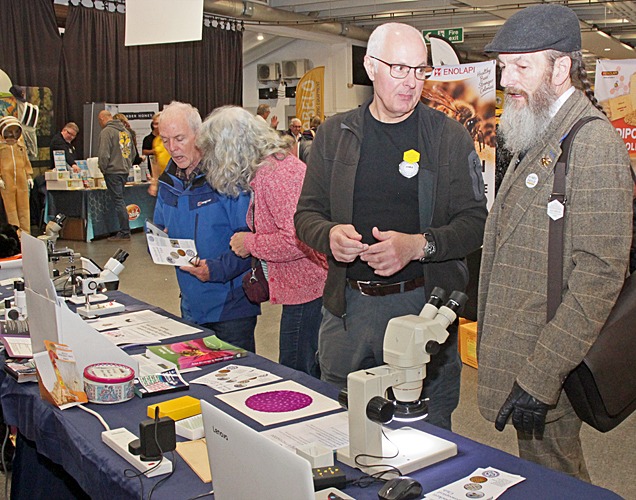 Mark Papp with visitors